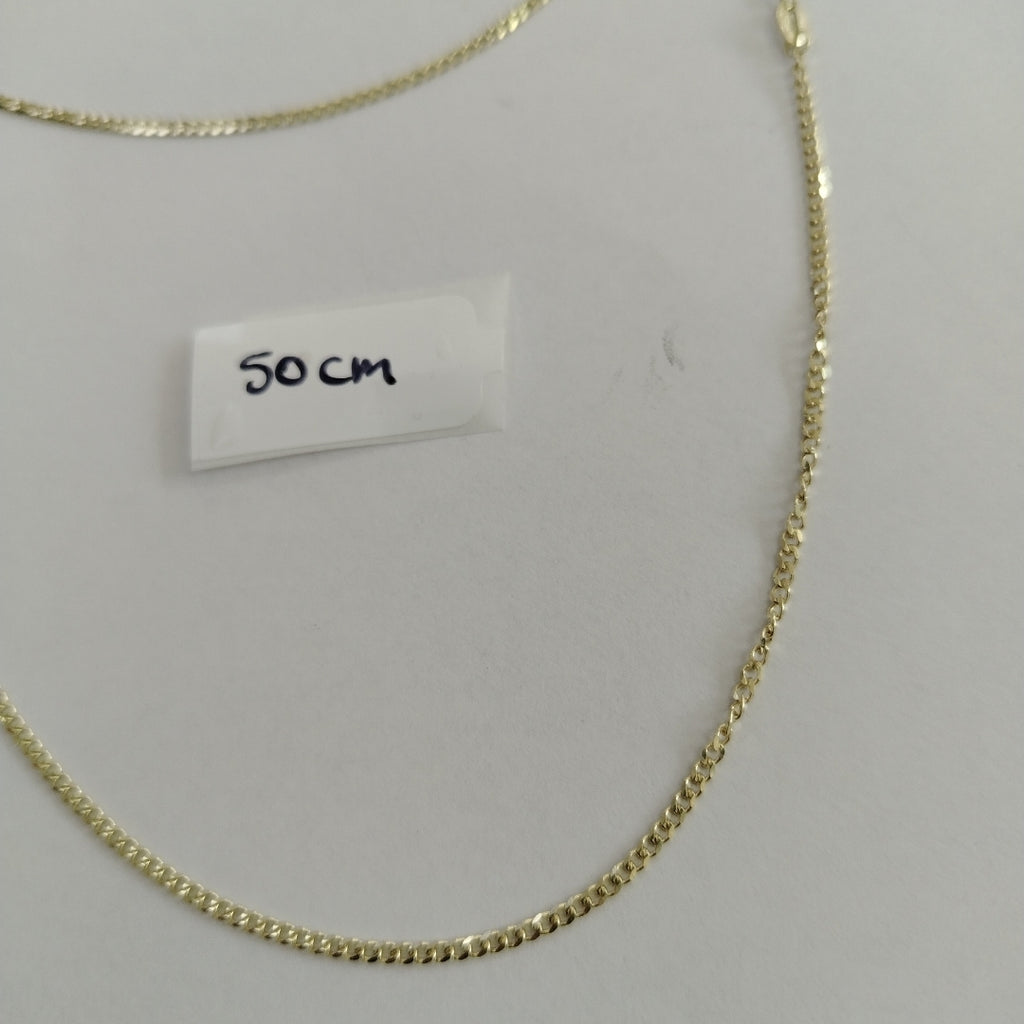 CADENAS TEJIDO BARBADA ORO 10K 50 CM 3.5 GR (NUEVO)
