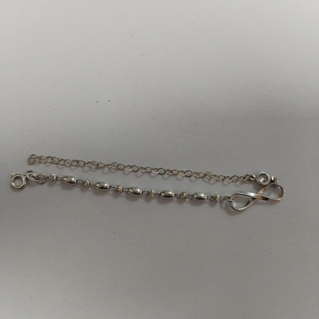 PULSERA TEJIDO ESPECIAL PLATA .925 18 CM 2.6 GR (NUEVO)