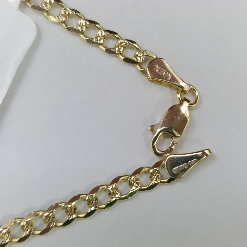PULSERAS BARBADA ORO 14K 18 CM 4.6 GR (NUEVO)