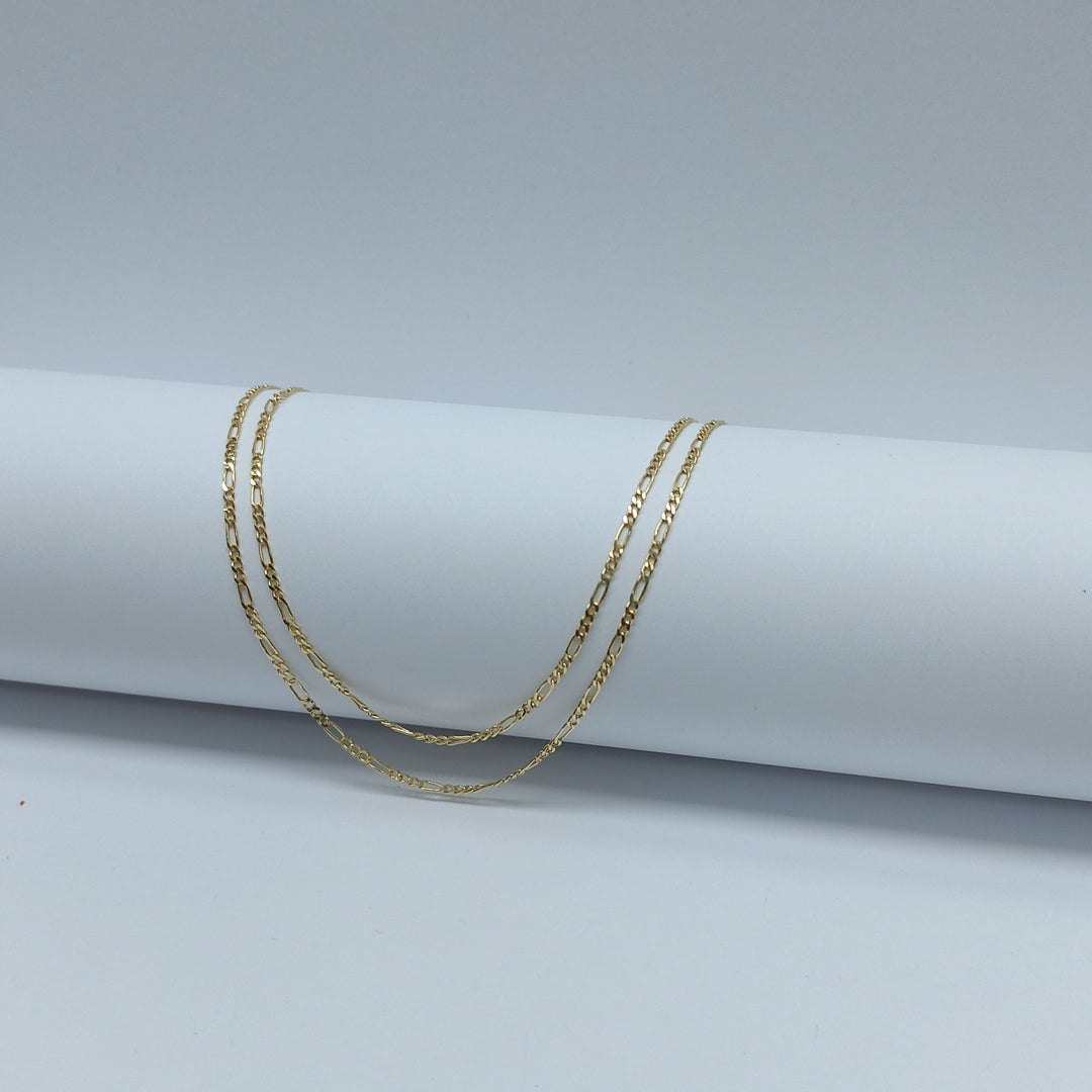 CADENAS TEJIDO 3X1 ORO 14K 55 CM 2.4 GR (NUEVO)