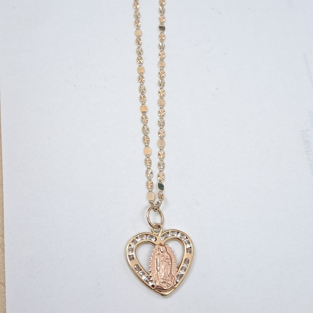 CADENA, MEDALLA RELIGIOSA ORO 10 K 2.7 GRMS (SEMINUEVO)