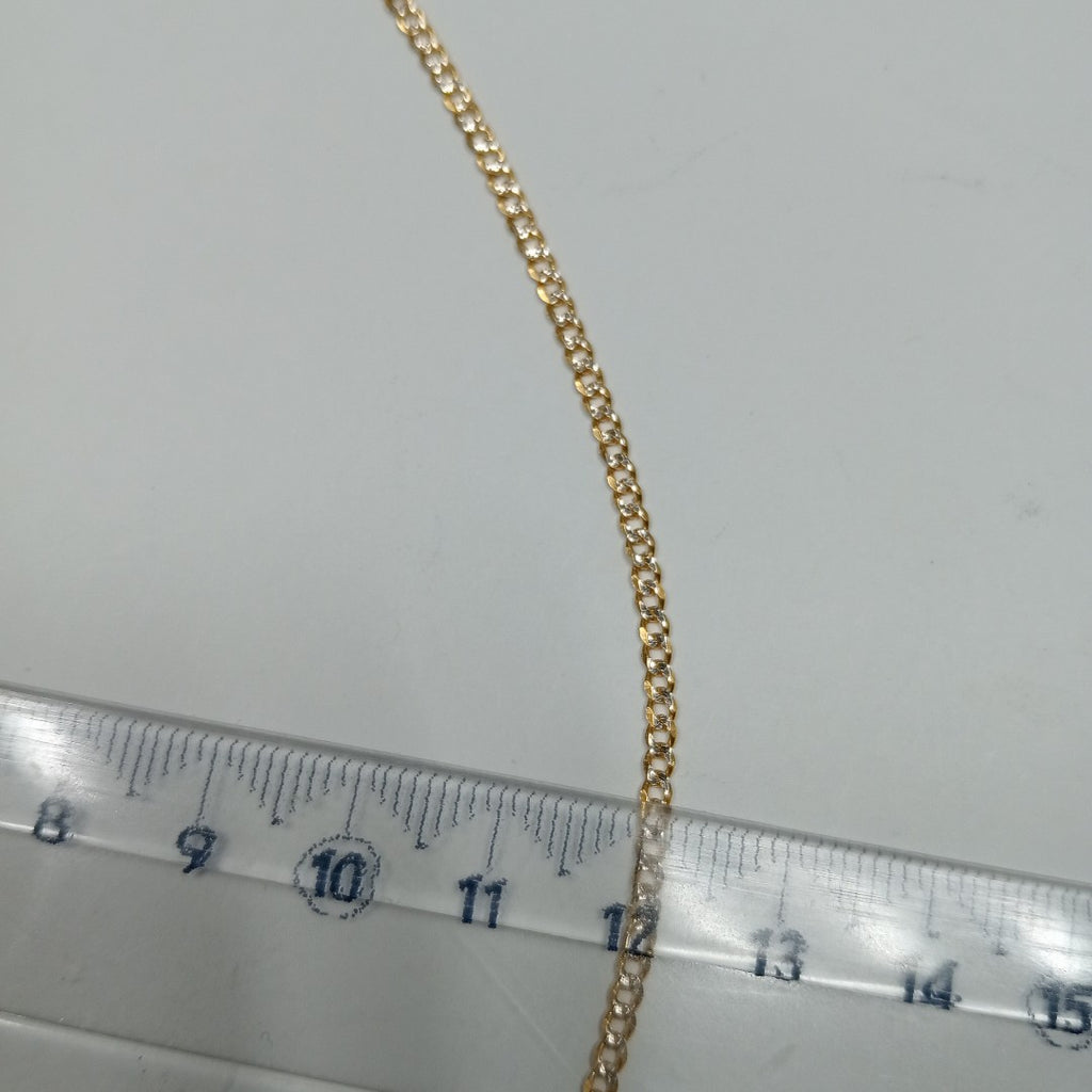 CADENAS BARBADA DIAMANTADA ORO 14K 60 CM 6.2 GR (NUEVO)