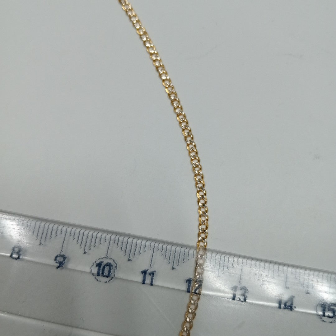 CADENAS BARBADA DIAMANTADA ORO 14K 60 CM 6.2 GR (NUEVO)