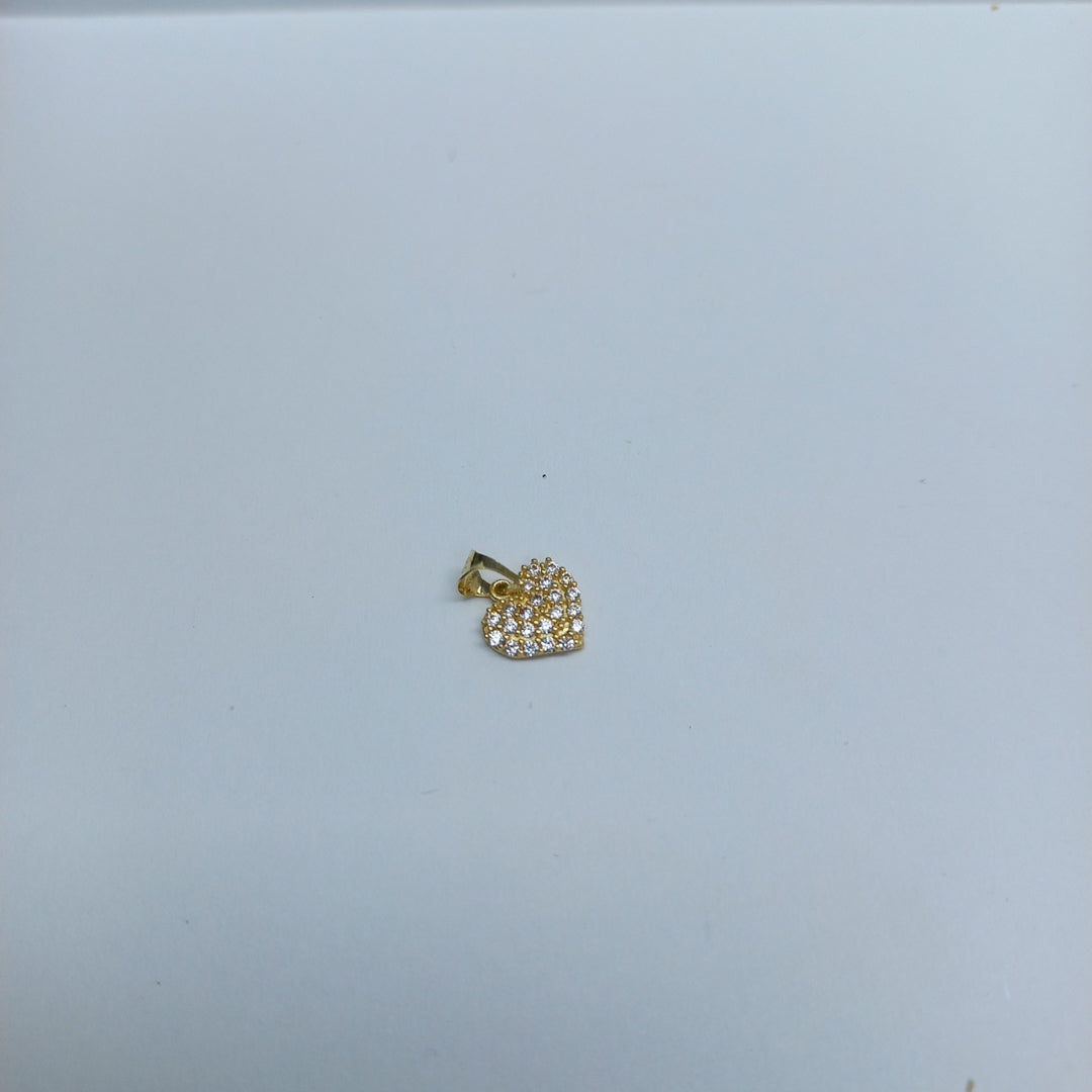DIJES CORAZON C/CIRCONIA ORO 10K 0.7 GR (NUEVO)