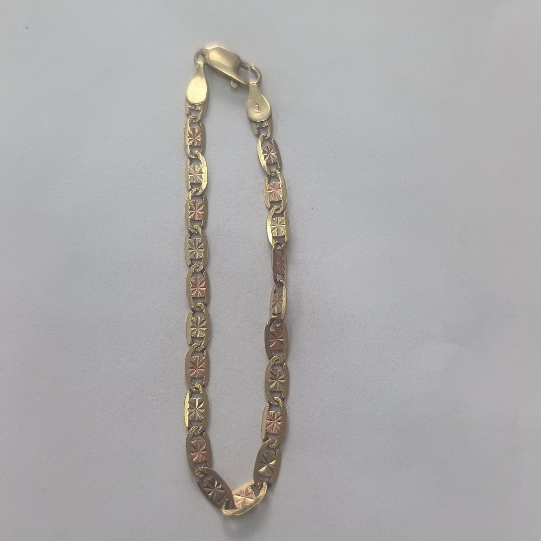 PULSERA ORO, ORO COMBINADO 14 K 5.4 GRMS (SEMINUEVO)