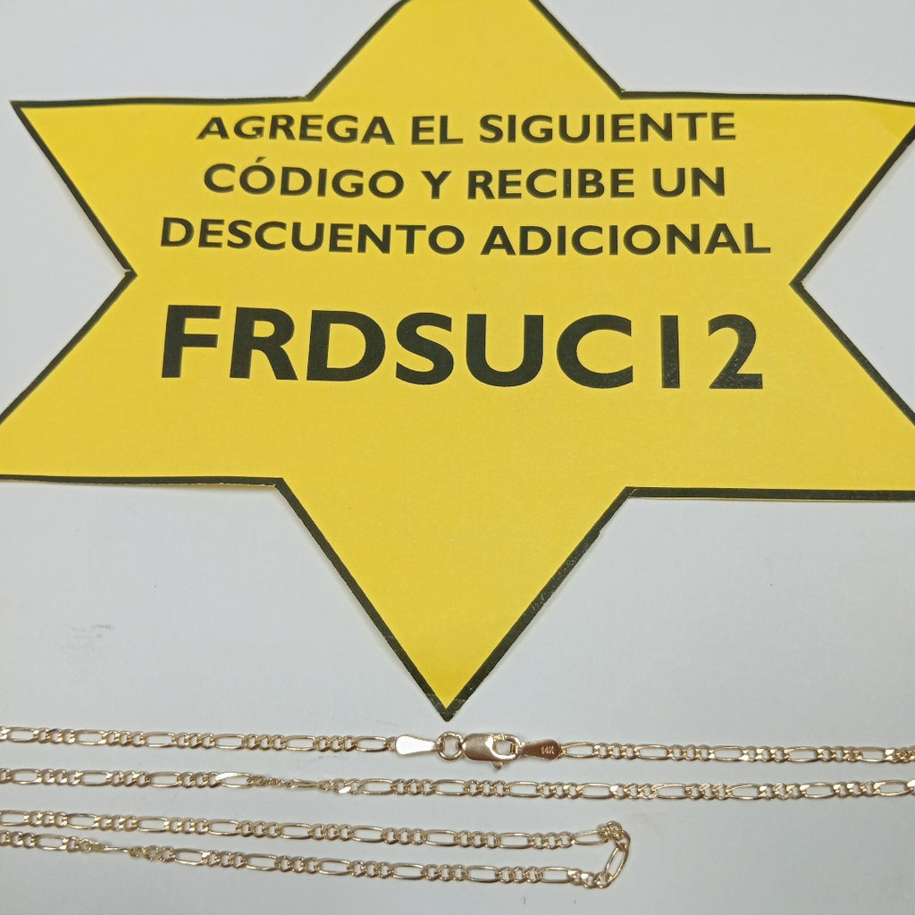 CADENAS 3X1 ORO 14K 60 CM 4.2 GR (NUEVO)