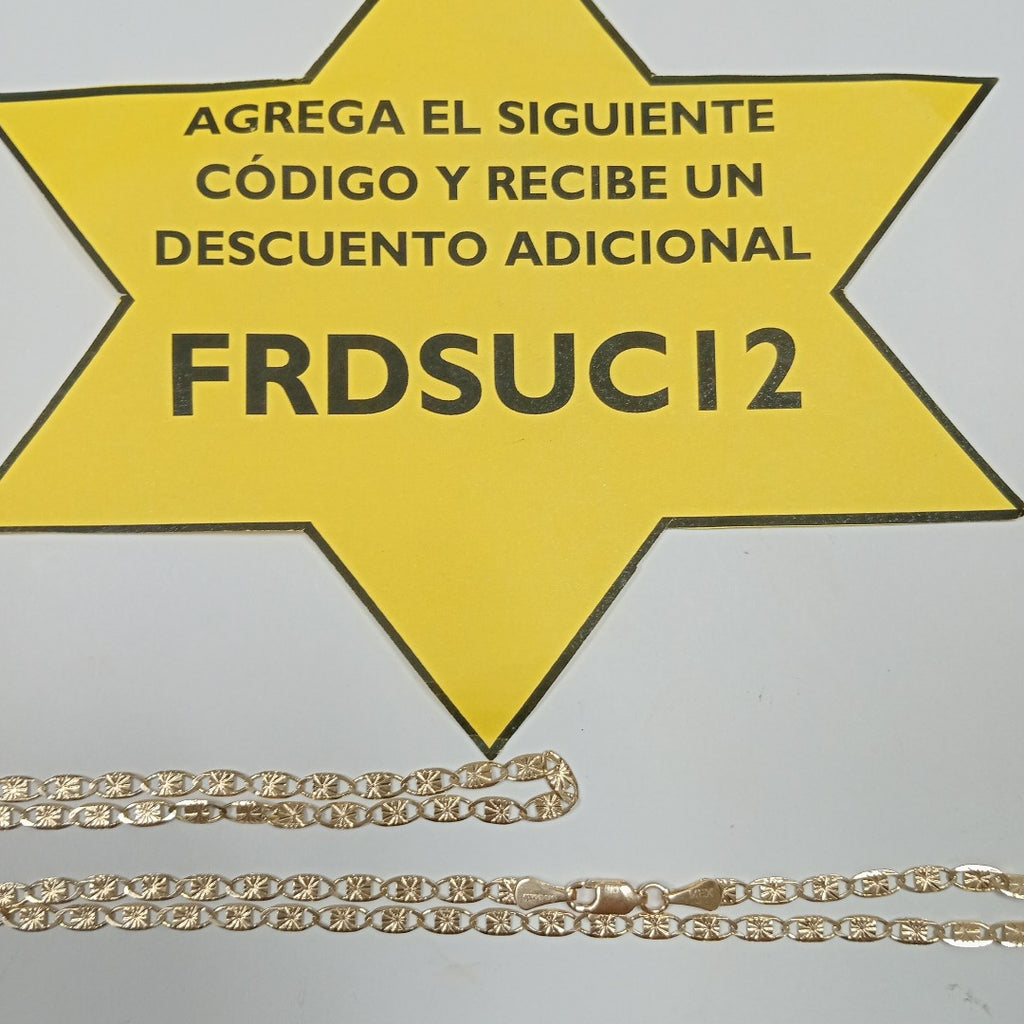 CADENAS TEJIDO GUCHI ORO 14K 55 CM 7.1 GR (NUEVO)