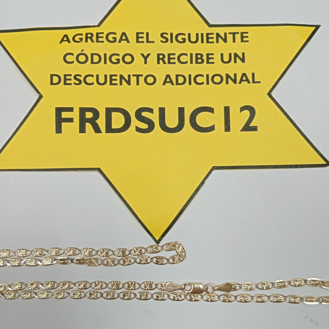 CADENAS TEJIDO GUCHI ORO 14K 55 CM 7.1 GR (NUEVO)