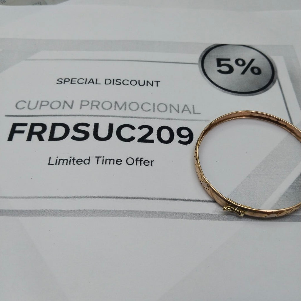 PULSERA RIGIDA ORO 14 K 6,40 GRMS (SEMINUEVO)