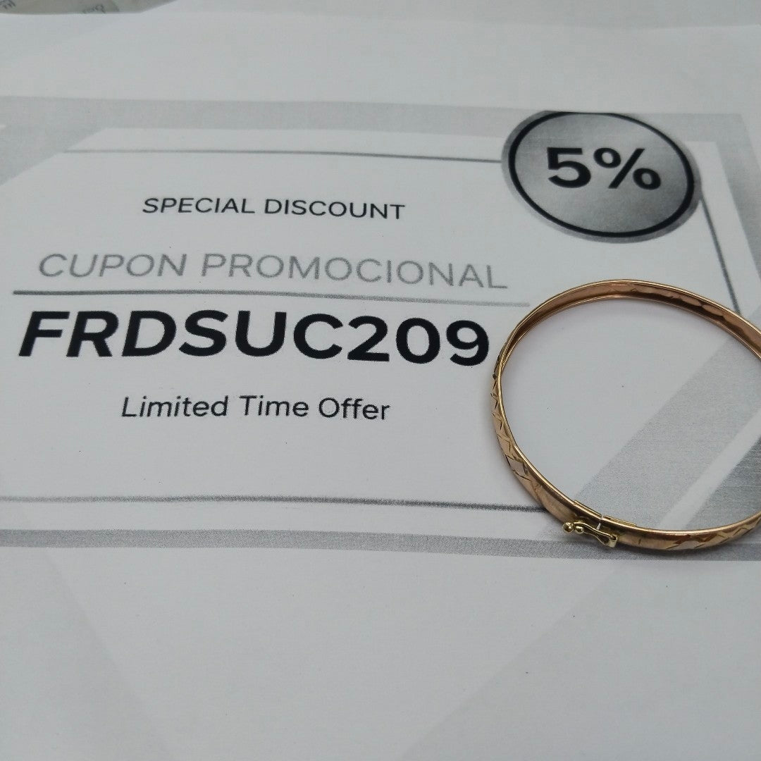 PULSERA RIGIDA ORO 14 K 6,40 GRMS (SEMINUEVO)