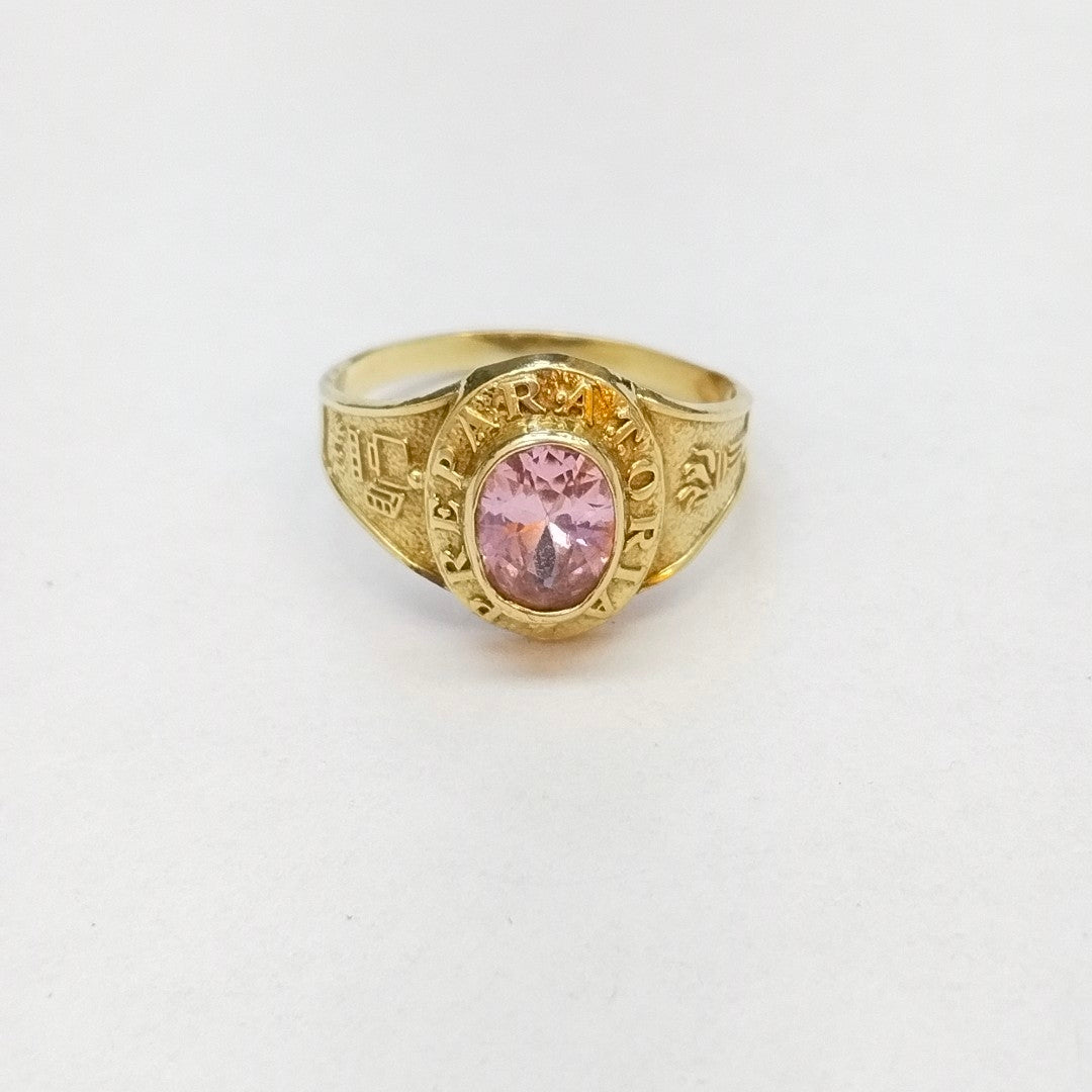 ANILLO DE GRADUACIÓN ORO 10 K 2.1 GRMS (SEMINUEVO)