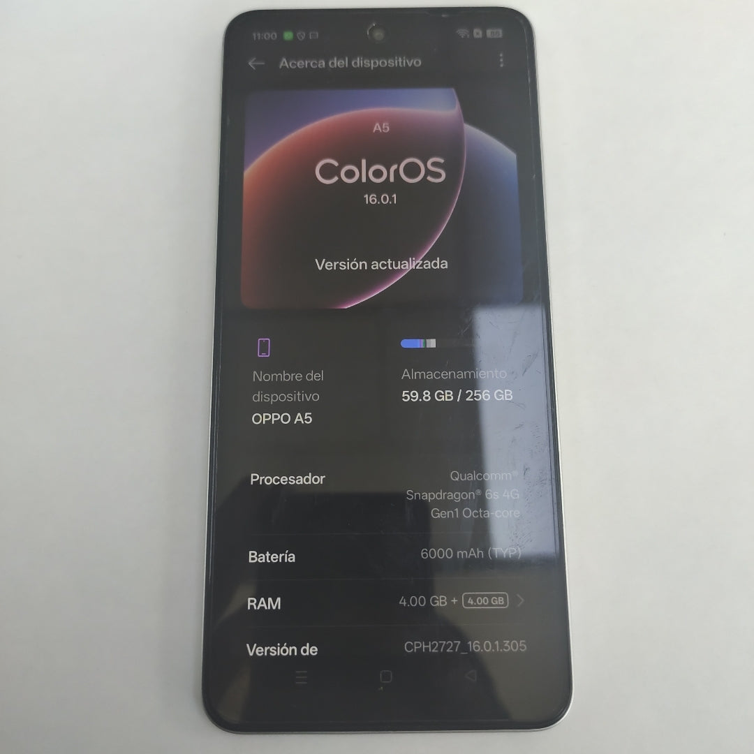 CELULAR OPPO A5 CPH2727 (2025) 256 GB 4 GB RAM (SEMINUEVO)