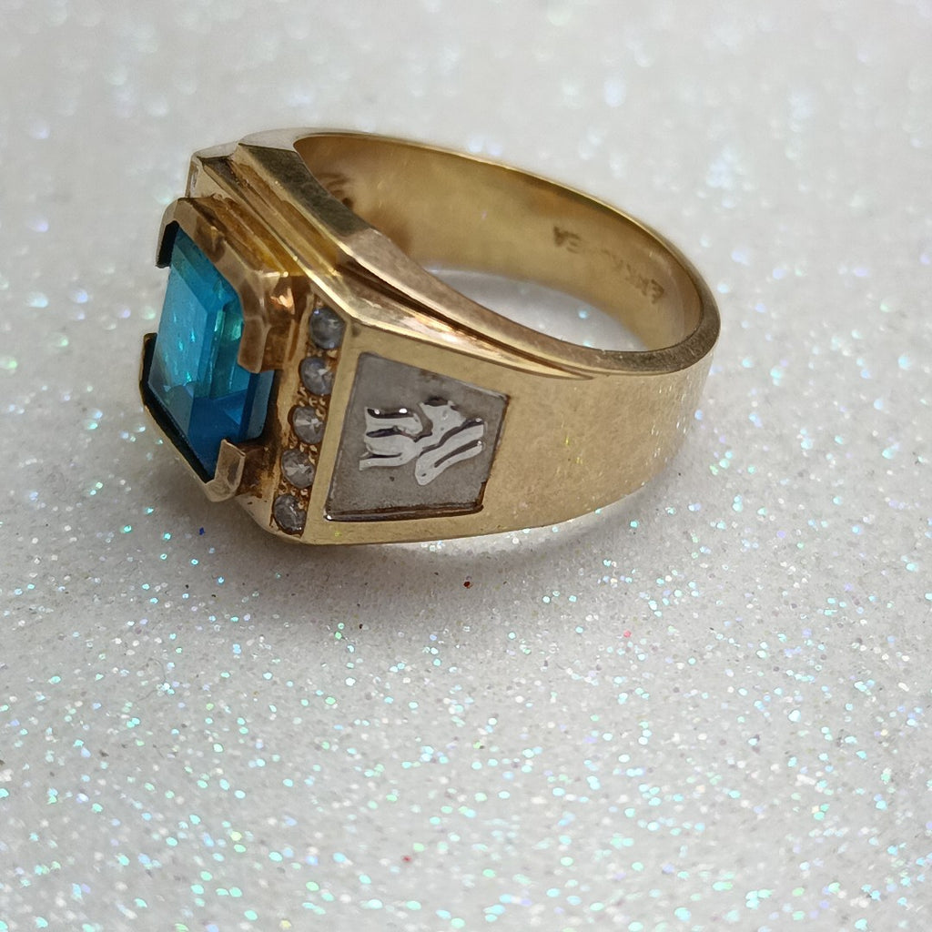 ANILLO ORO COMBINADO 14 K 12,10 GRMS (SEMINUEVO)