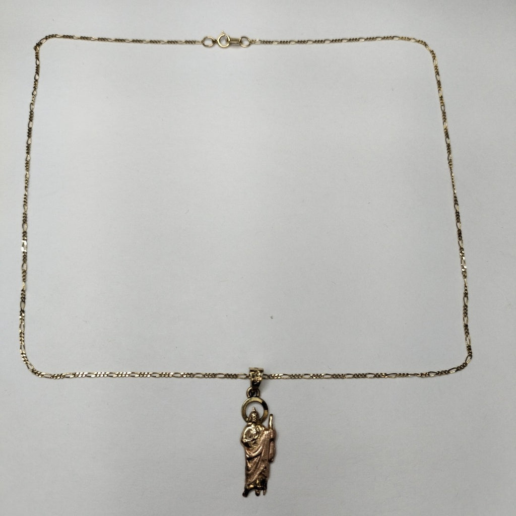 CADENA, MEDALLA RELIGIOSA ORO 14 K 3.1 GRMS (SEMINUEVO)