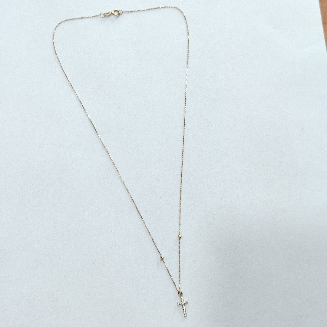 CRUZ, GARGANTILLA ORO 14 K 1.1 GRMS (SEMINUEVO)
