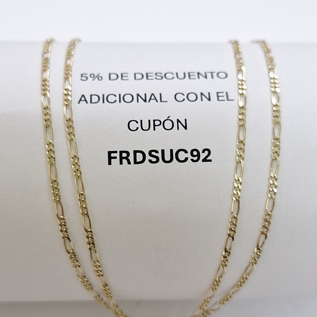 CADENAS TEJIDO 3X1 ORO 14K 55 CM 2.7 GR (NUEVO)