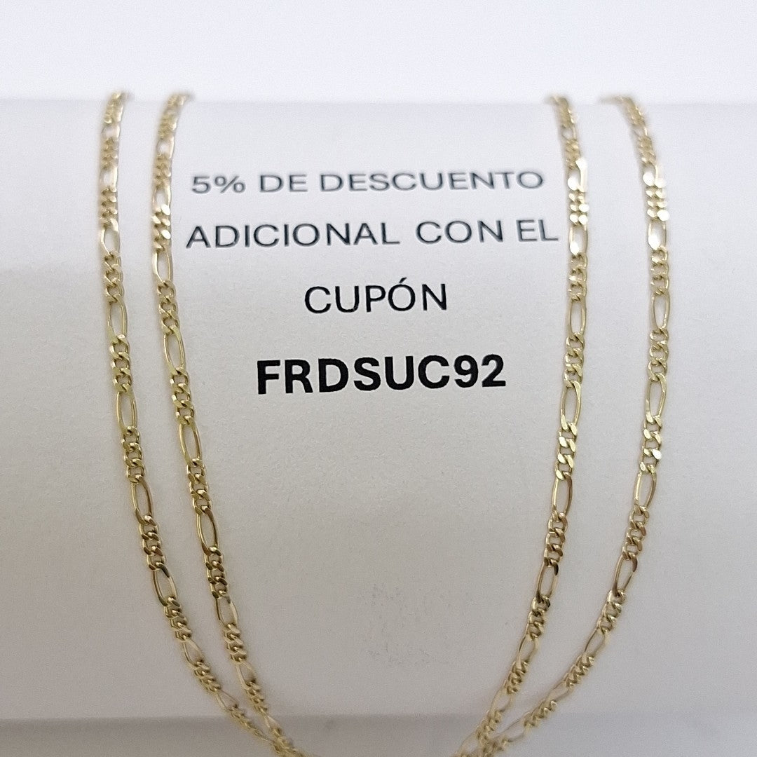 CADENAS TEJIDO 3X1 ORO 14K 55 CM 2.7 GR (NUEVO)