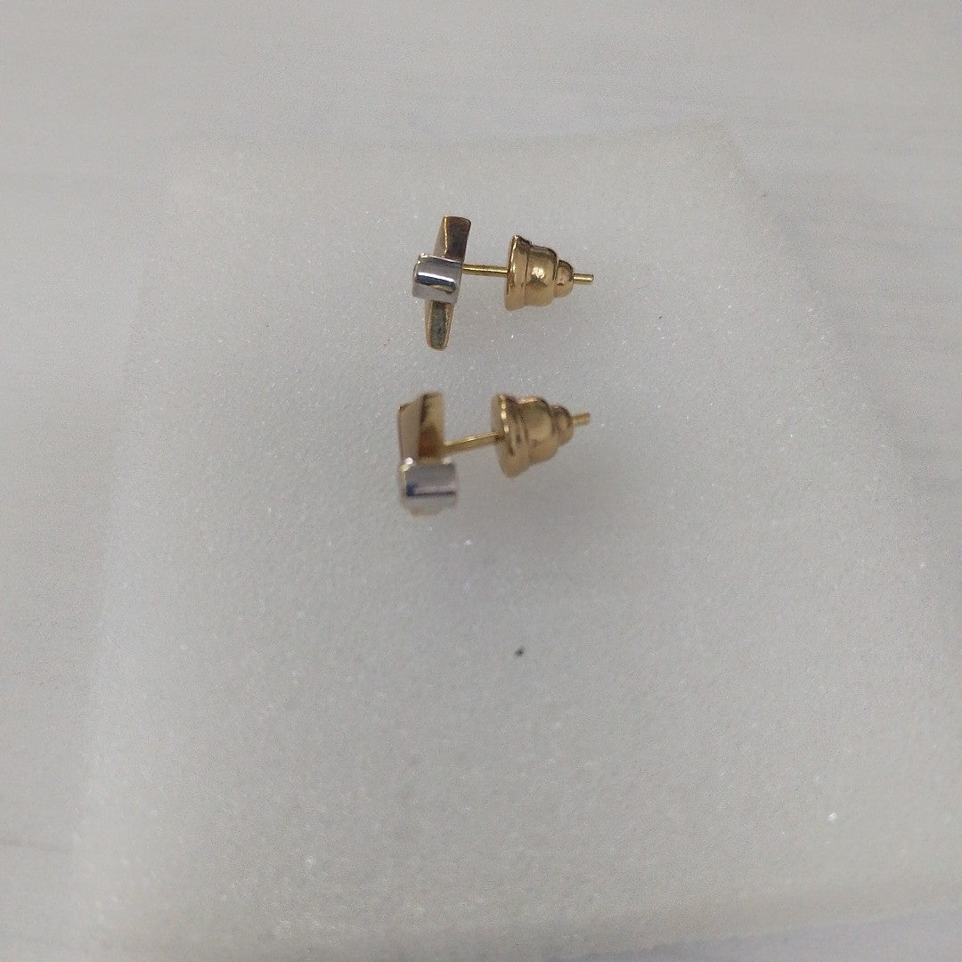 BROQUELES PAR ORO, RODIADO 14 K 2.6 GRMS (SEMINUEVO)