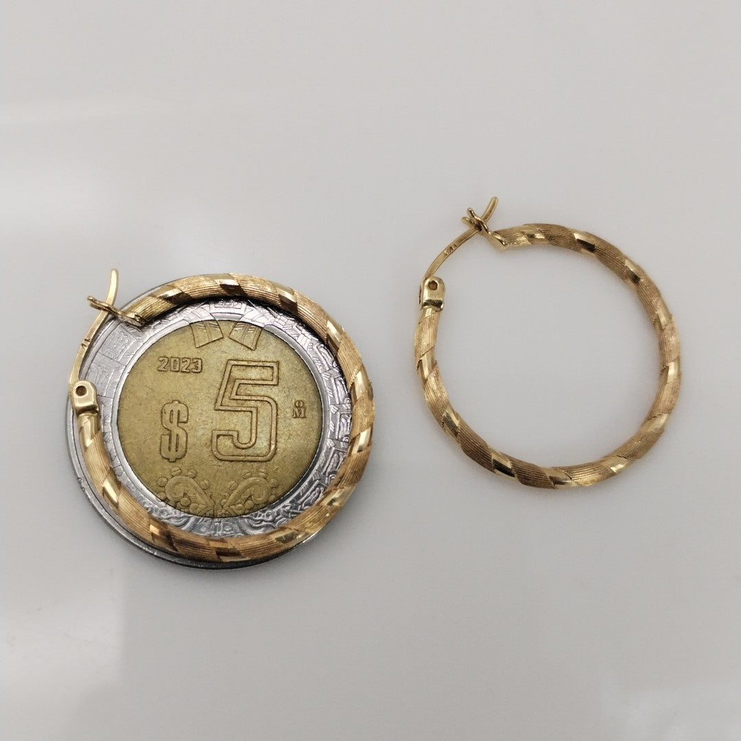 ARRACADAS PAR ORO 14 K 2.6 GRMS (SEMINUEVO)