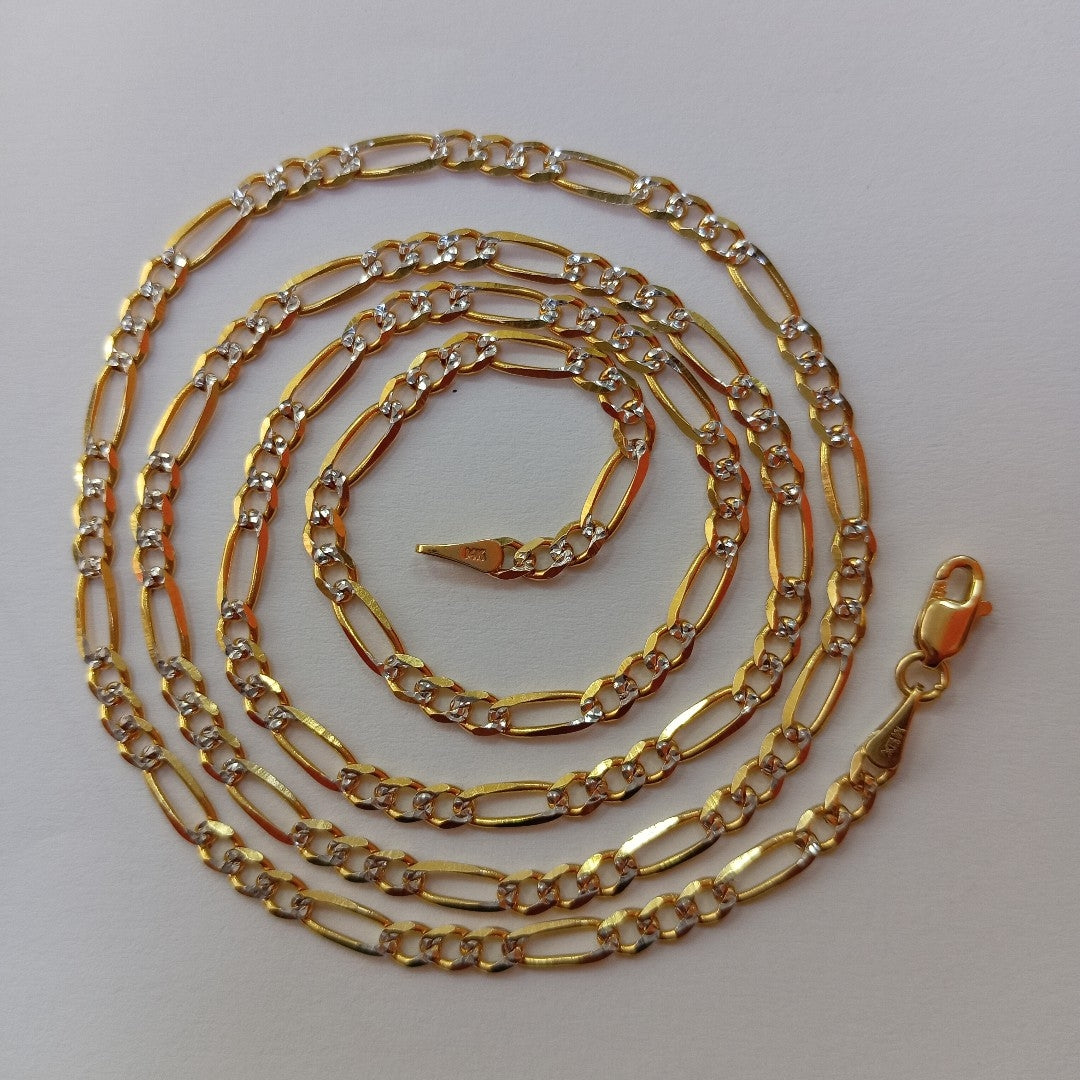 CADENAS 3X1 DIAMANTADA ORO 14K 55 CM 8.4 GR (NUEVO)