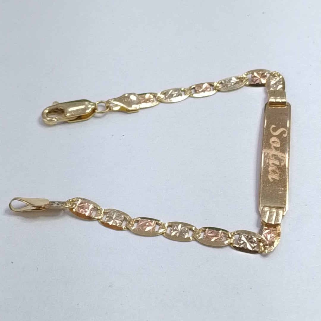 ESCLAVA ORO COMBINADO 14 K 3,60 GRMS (SEMINUEVO)