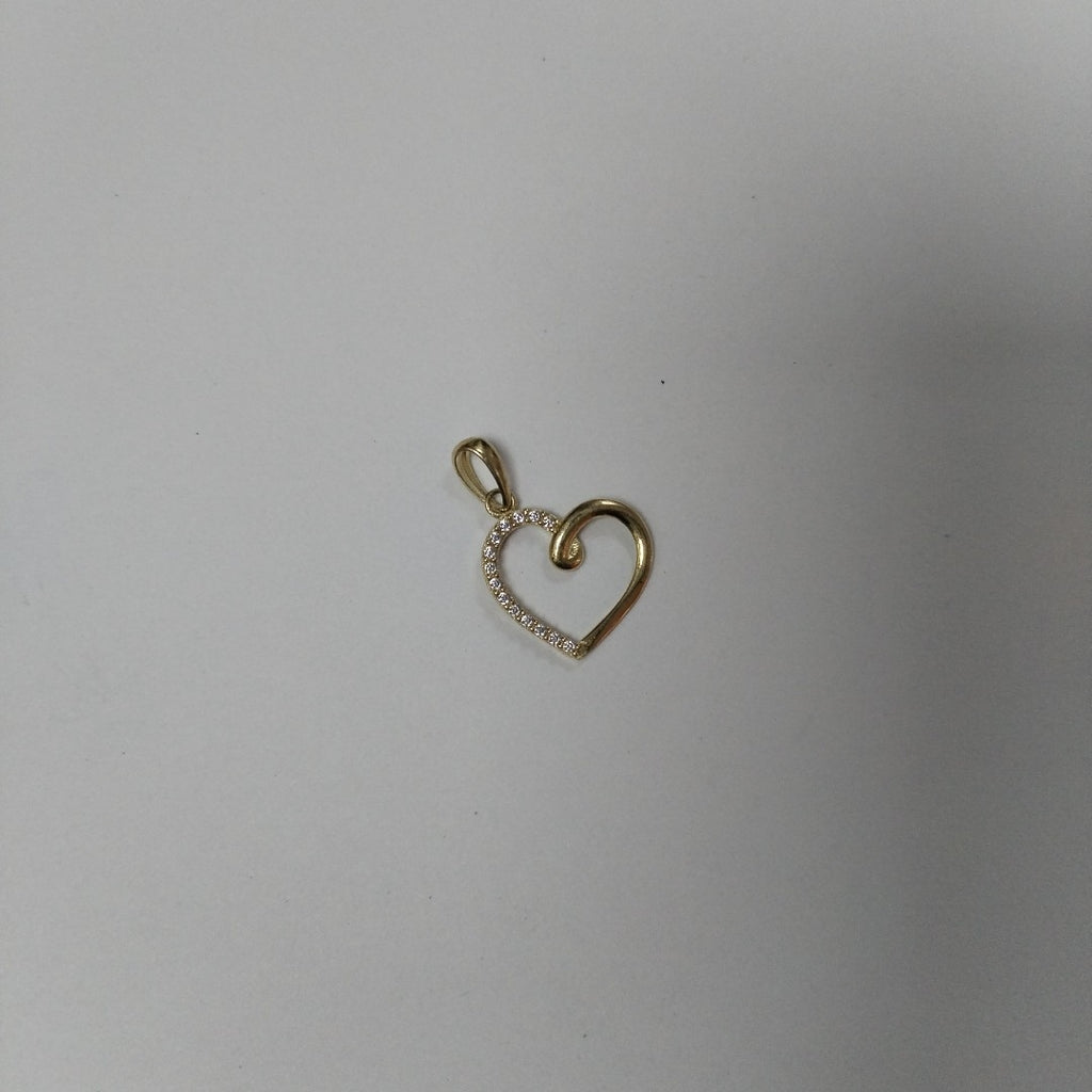 DIJES CORAZON C/CIRCONIA ORO 10K 1.4 GR (NUEVO)