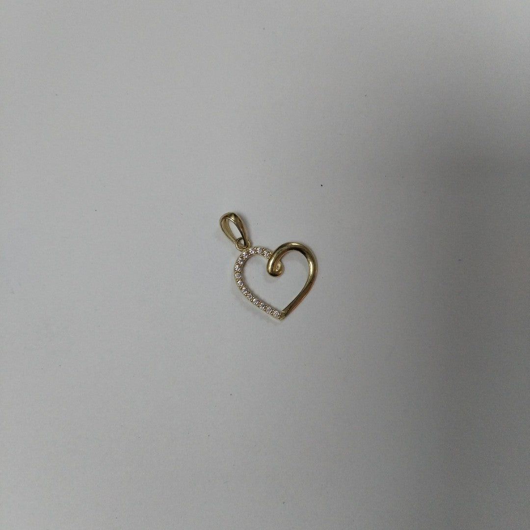 DIJES CORAZON C/CIRCONIA ORO 10K 1.4 GR (NUEVO)