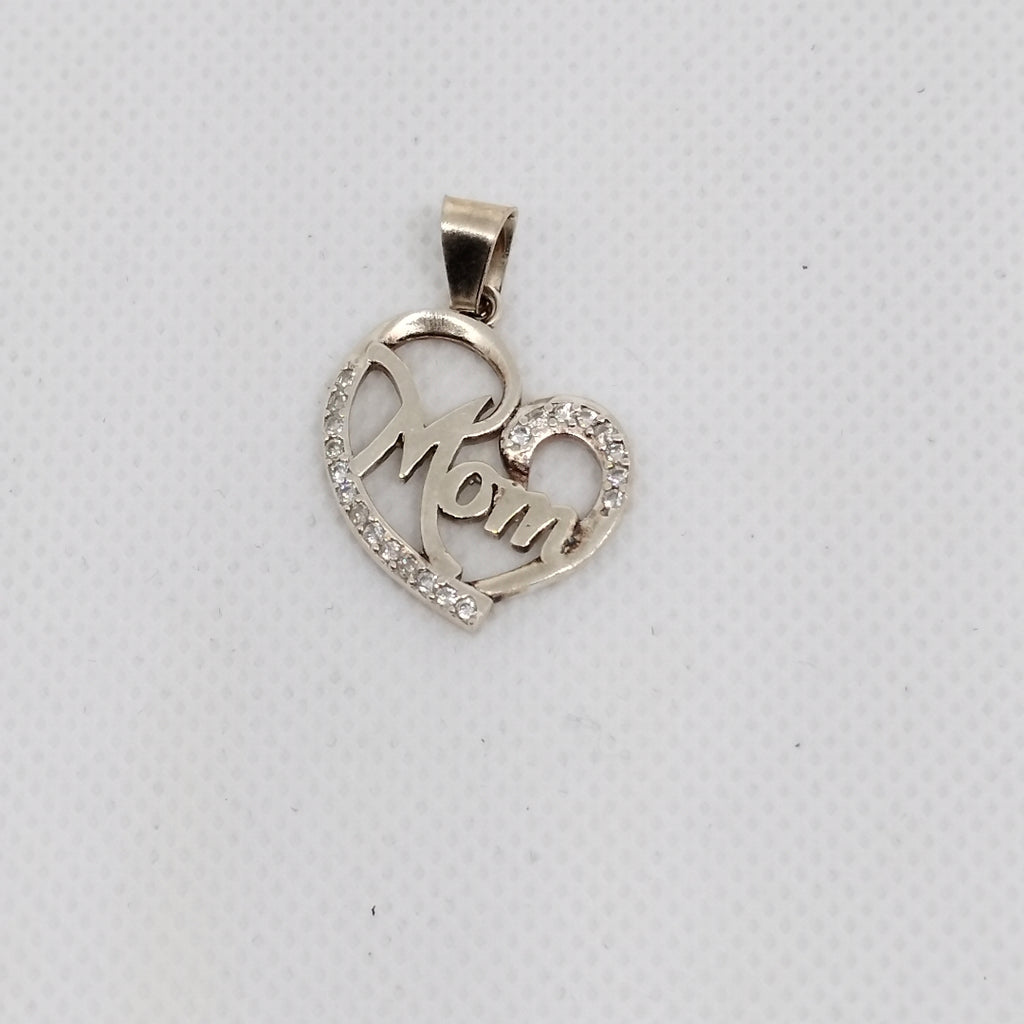 DIJE CORAZON C/CIRCONIAS PLATA .925 3.1 GR (NUEVO)