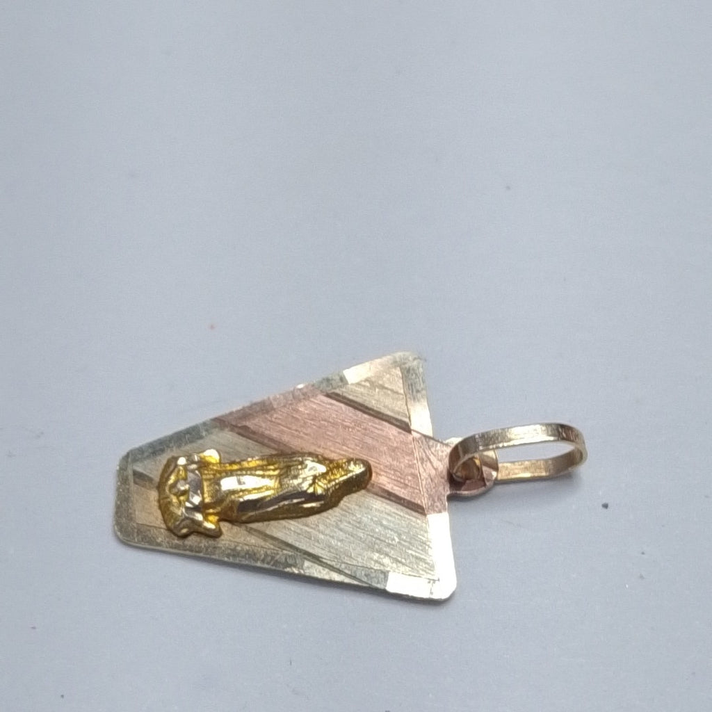 MEDALLA RELIGIOSA ORO COMBINADO 10 K 0.9 GRMS (SEMINUEVO)