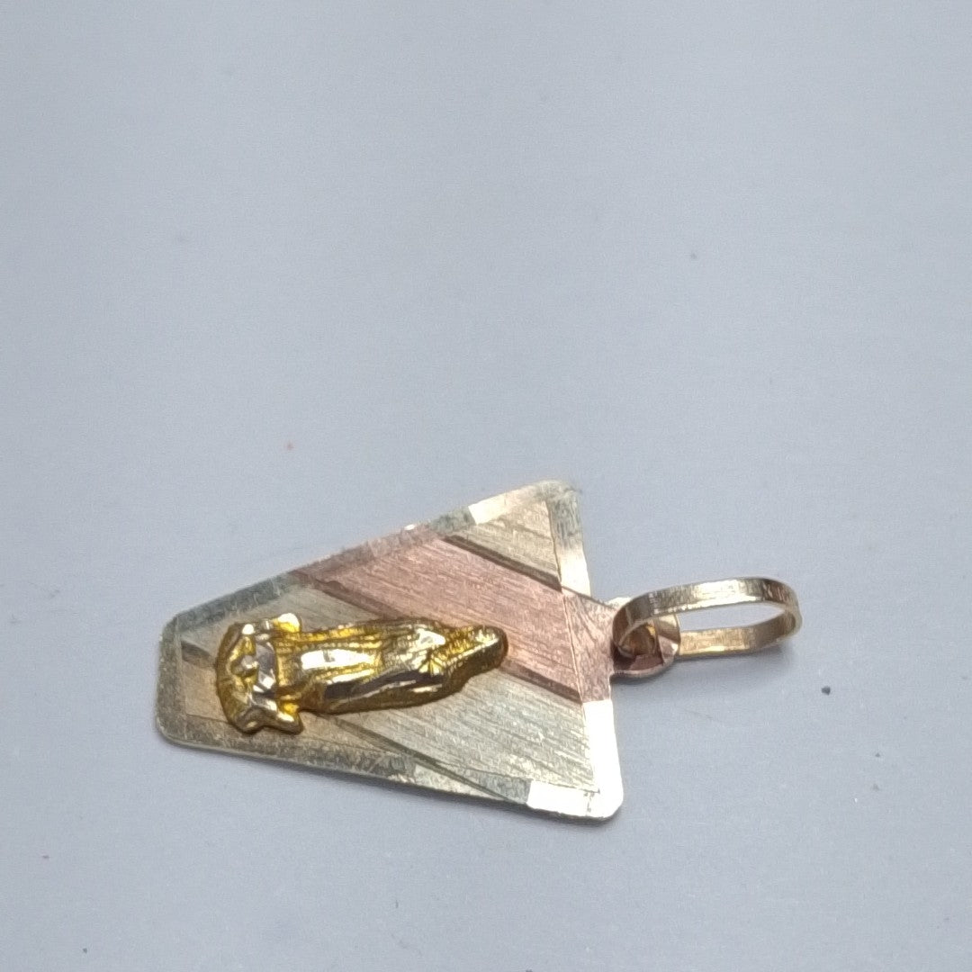 MEDALLA RELIGIOSA ORO COMBINADO 10 K 0.9 GRMS (SEMINUEVO)