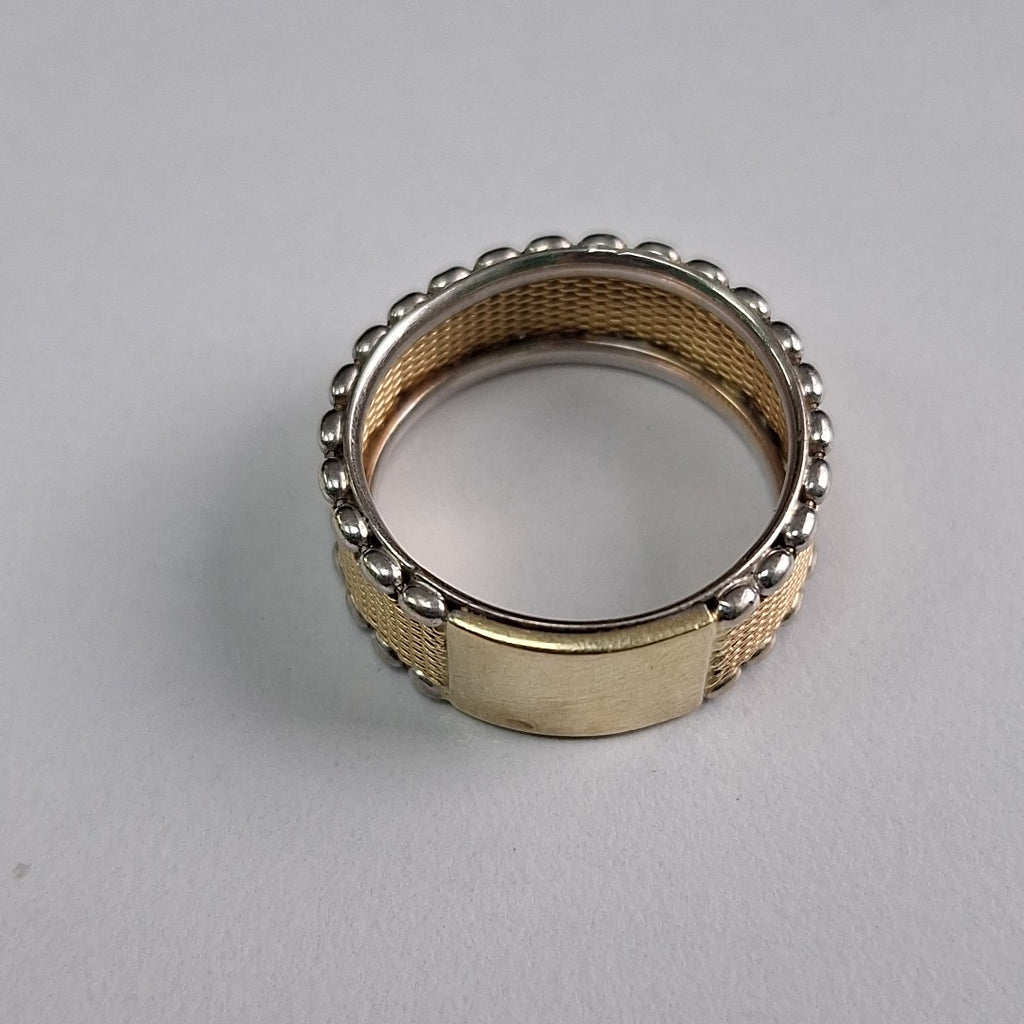 ANILLO ORO COMBINADO 14 K 5.2 GRMS (SEMINUEVO)