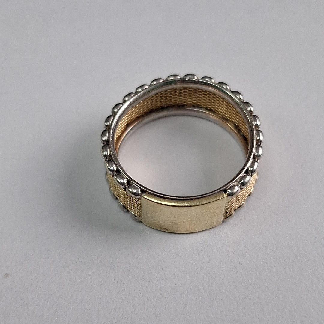 ANILLO ORO COMBINADO 14 K 5.2 GRMS (SEMINUEVO)