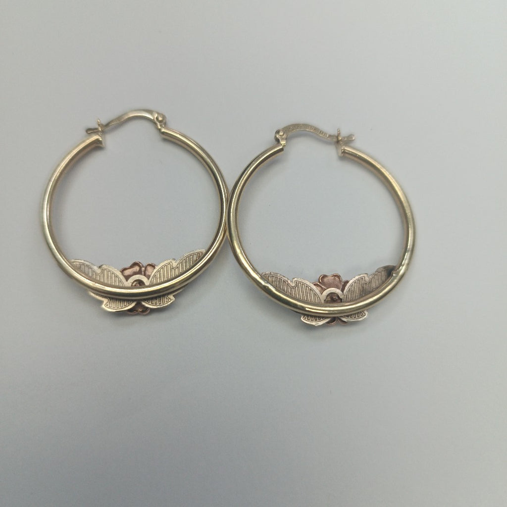 ARRACADAS PAR ORO, ORO COMBINADO 10 K 4.8 GRMS (SEMINUEVO)