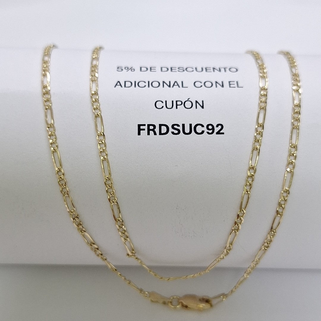 CADENAS 3X1 ORO 14K 55 CM 4 GR (NUEVO)