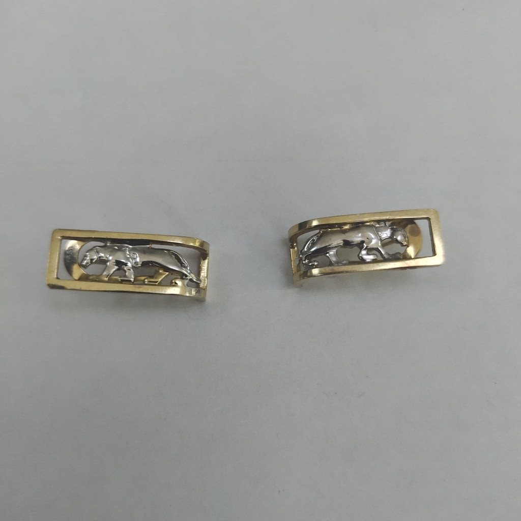 ARETES PAR ORO COMBINADO 14 K 6,00 GRMS (SEMINUEVO)
