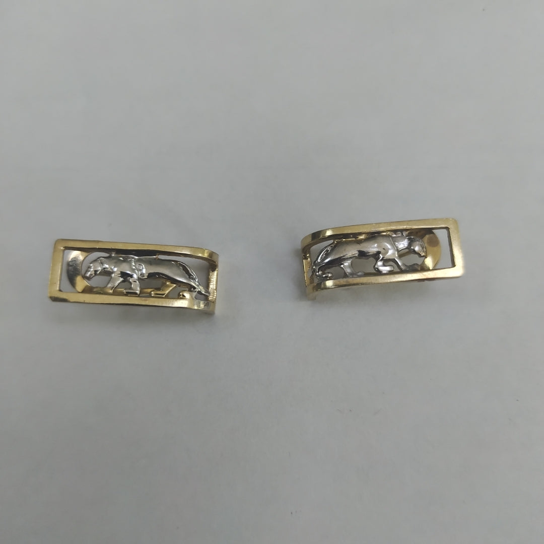 ARETES PAR ORO COMBINADO 14 K 6,00 GRMS (SEMINUEVO)