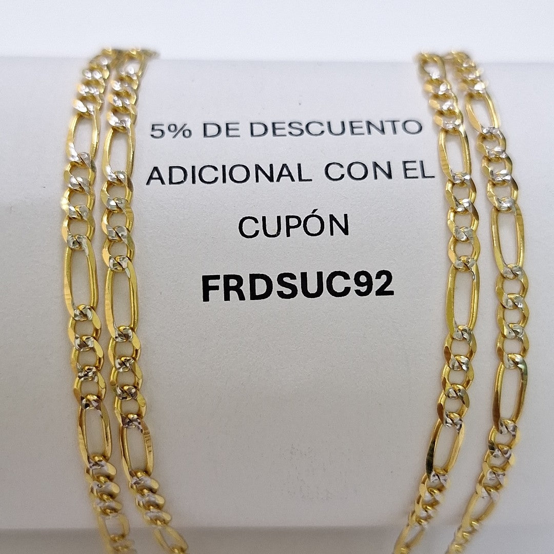 CADENAS 3X1 DIAMANTADA ORO 14K 55 CM 8.4 GR (NUEVO)