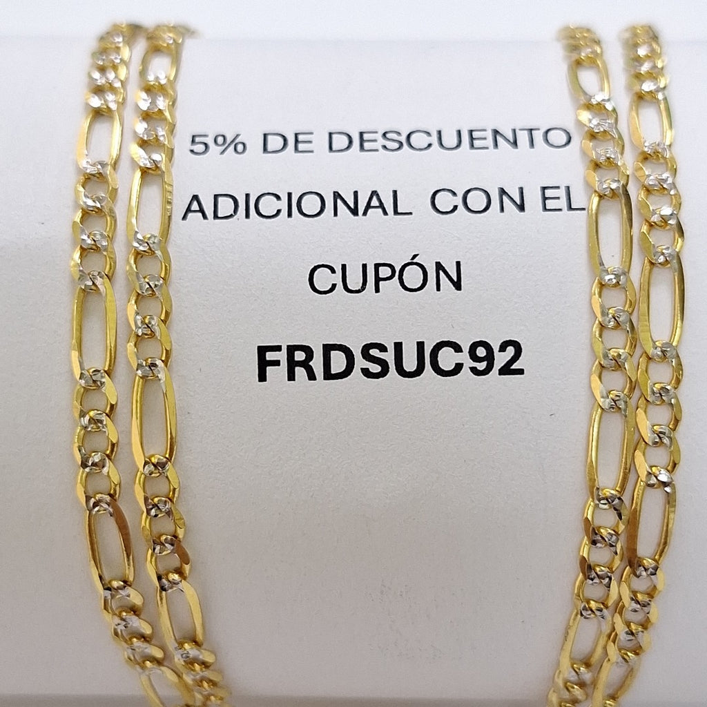 CADENAS 3X1 DIAMANTADA ORO 14K 55 CM 8.7 GR (NUEVO)
