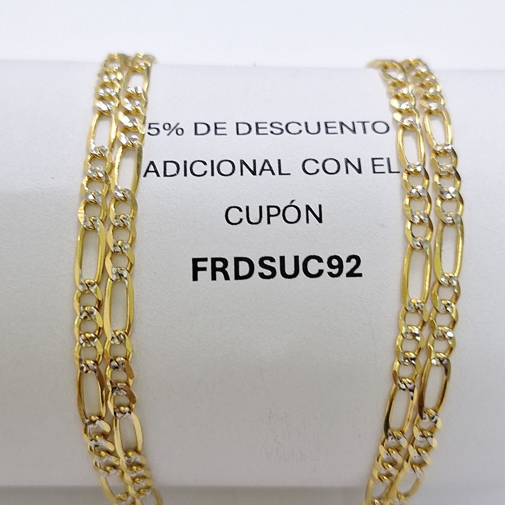 CADENAS 3X1 DIAMANTADA ORO 14K 55 CM 8.6 GR (NUEVO)