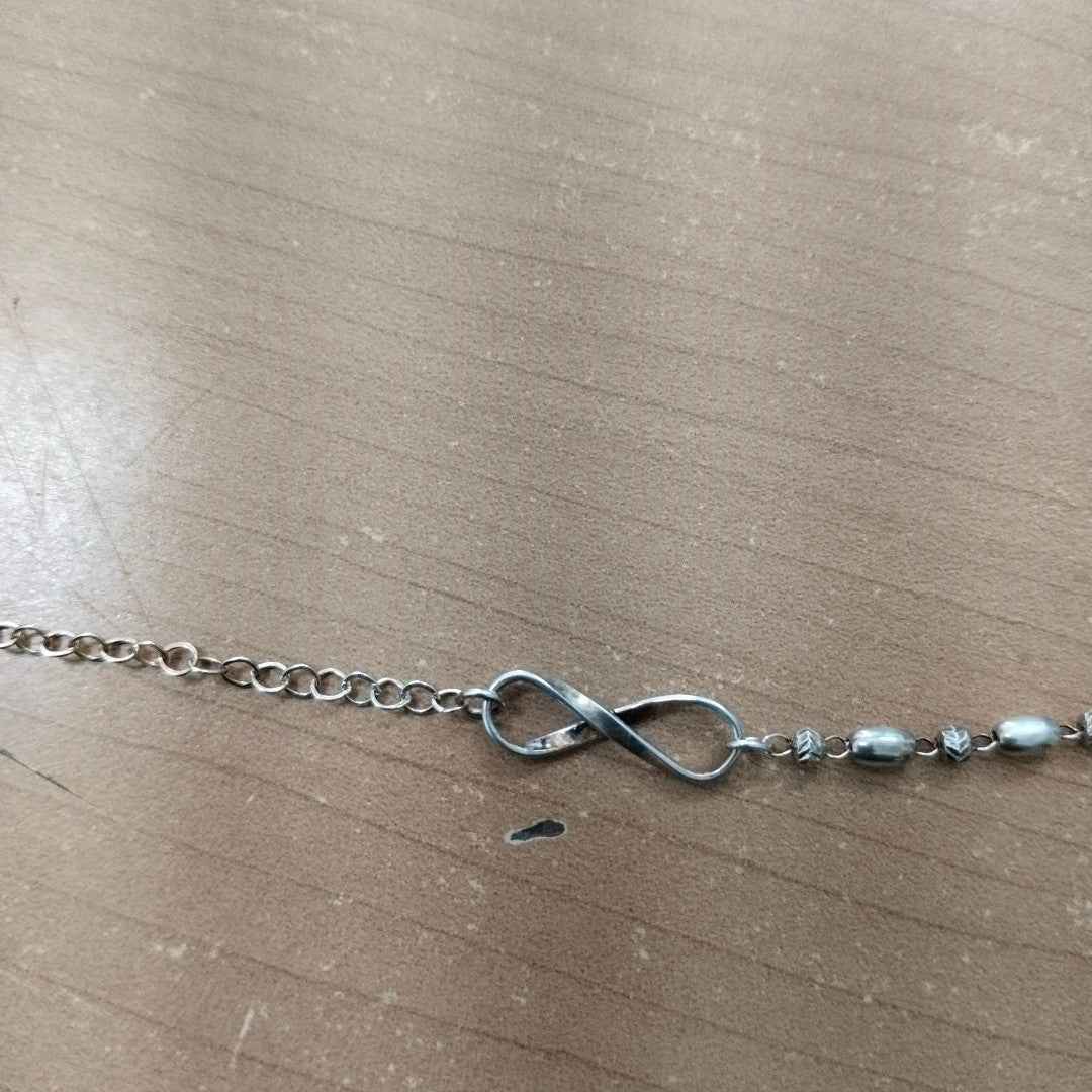 PULSERA TEJIDO INFINITO PLATA .925 18 CM 2.3 GR (NUEVO)