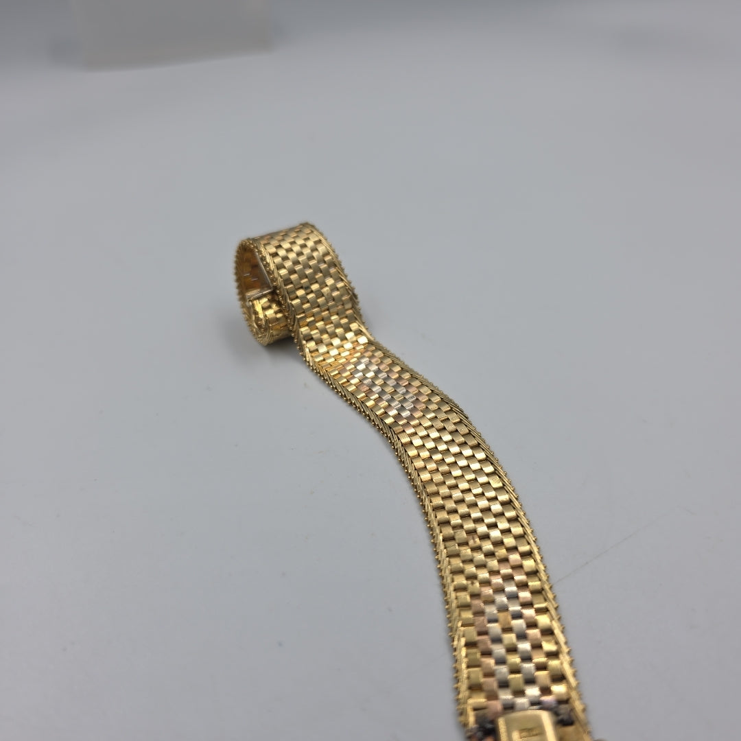 PULSERA ORO, ORO COMBINADO 14 K 27.7 GRMS (SEMINUEVO)