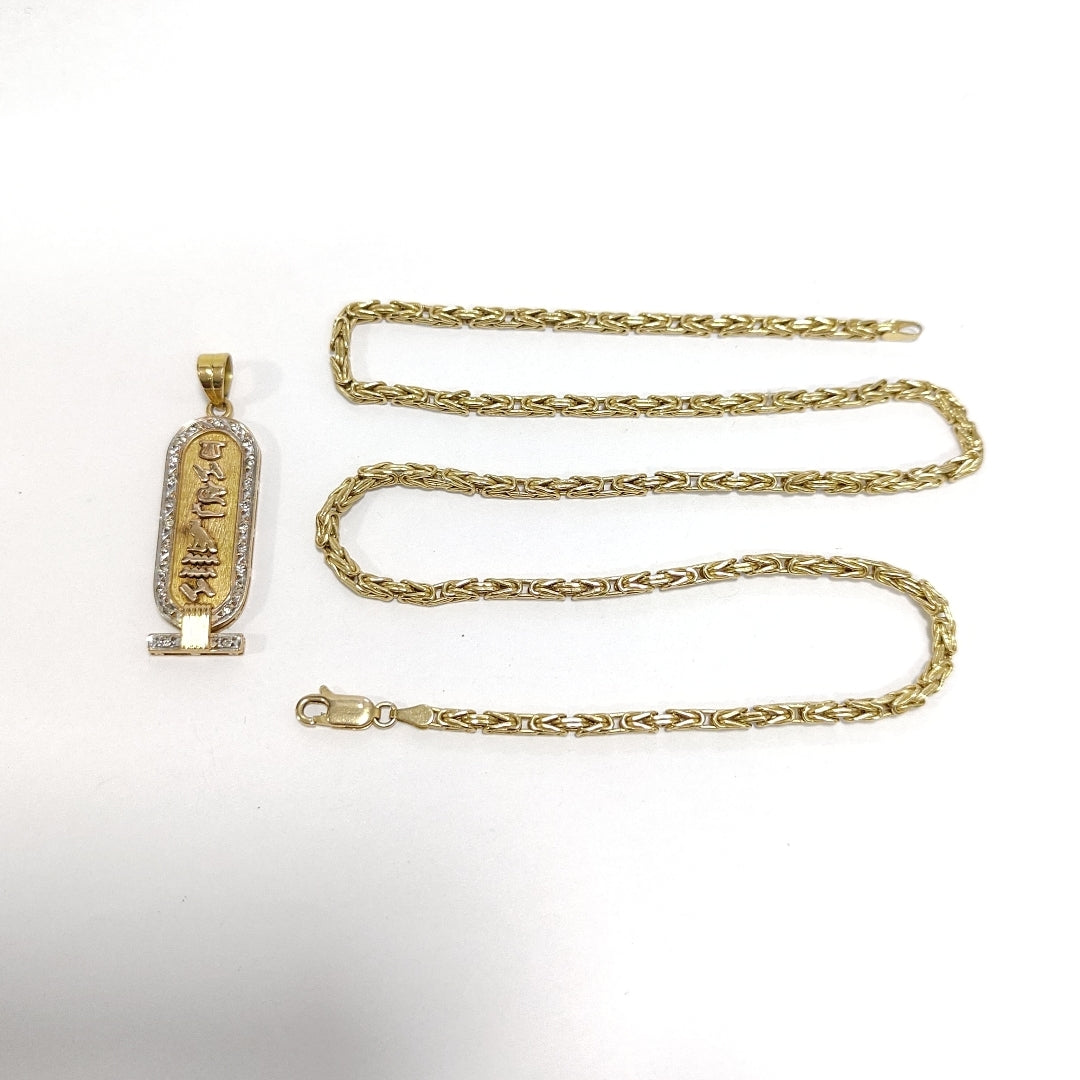 CADENA, DIJE ORO, ORO BLANCO 18 K 20.1 GRMS (SEMINUEVO)