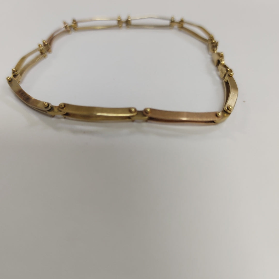 PULSERA ORO COMBINADO 14 K 7,60 GRMS (SEMINUEVO)