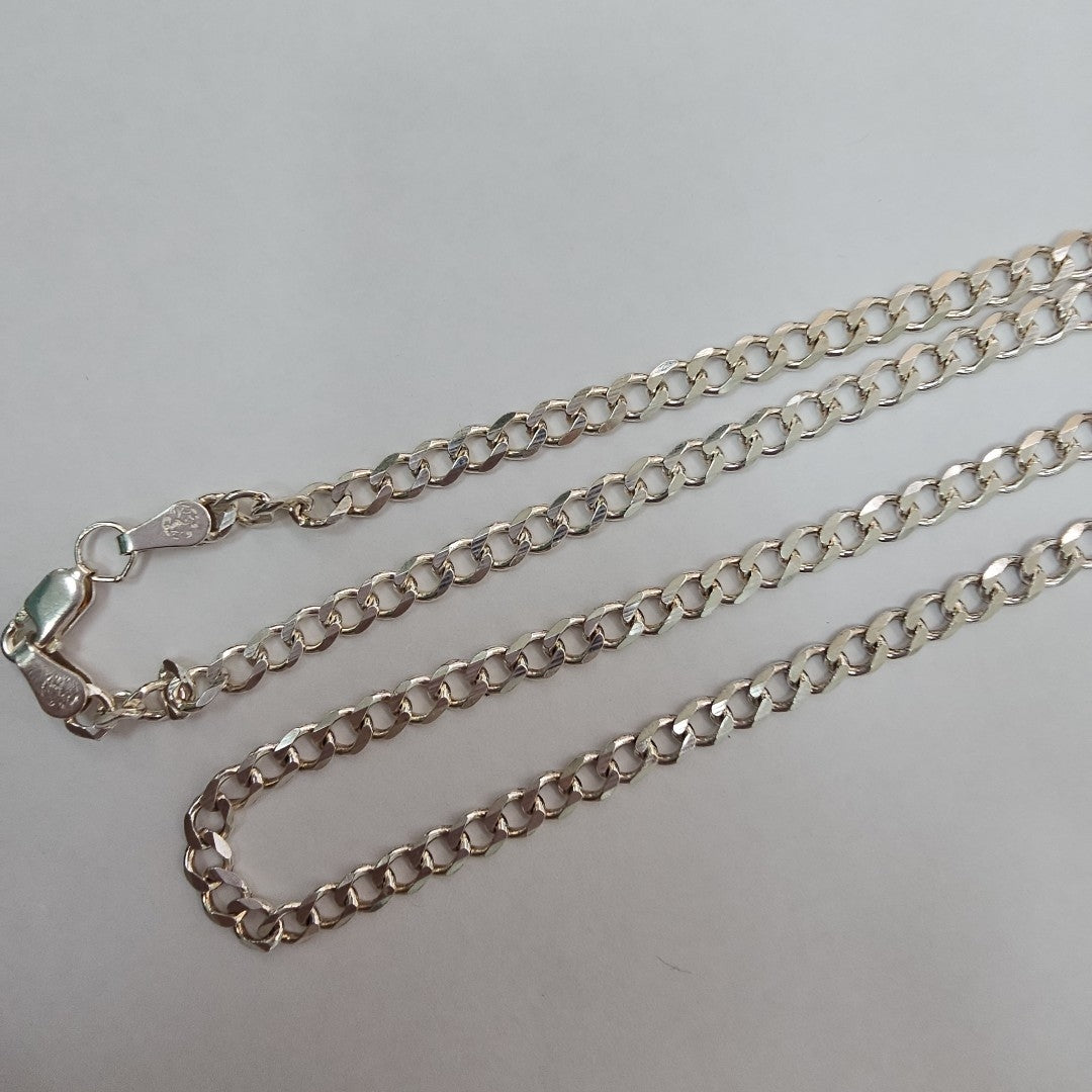 CADENA TEJIDO BARBADO PLATA .925 60 CM 12.9 GR (NUEVO)
