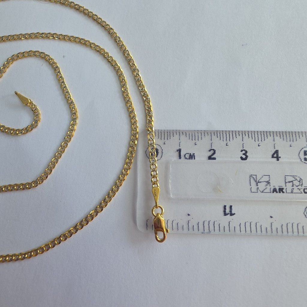 CADENAS BARBADA DIAMANTADA ORO 14K 60 CM 6.1 GR (NUEVO)