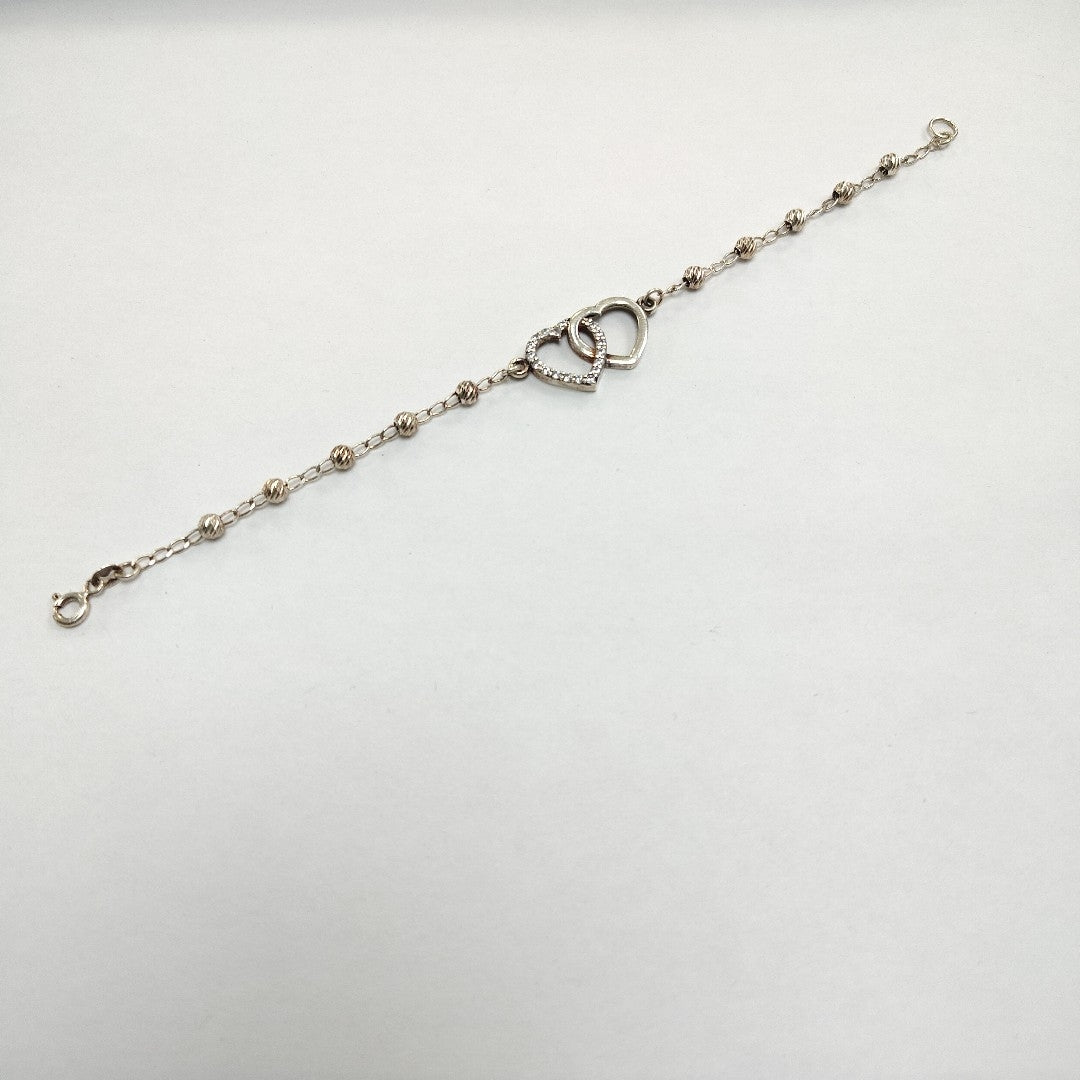 PULSERA TEJIDO TEJIDO ESPECIAL PLATA .925 18 CM 3.9 GR (NUEVO)