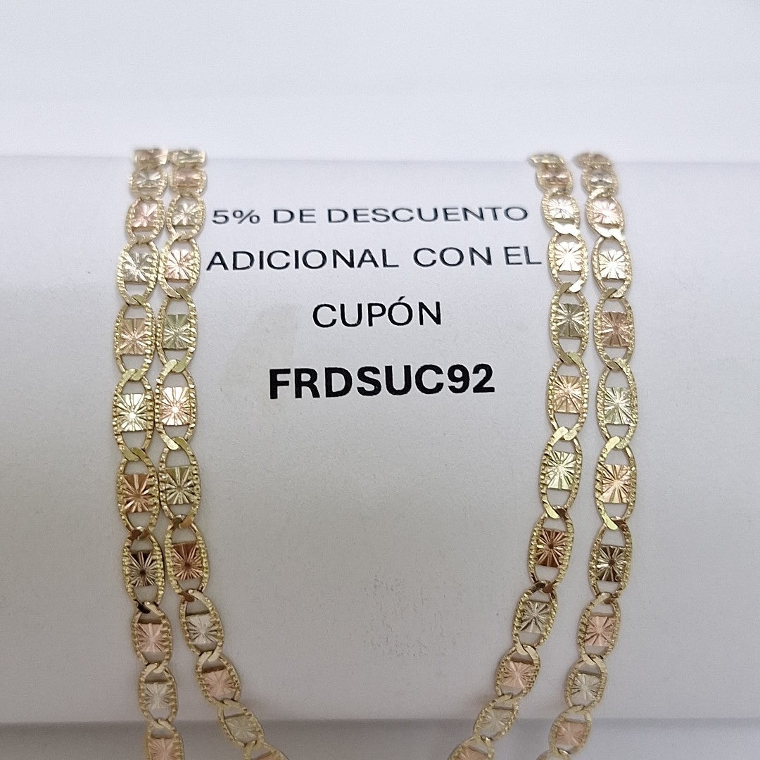 CADENAS TEJIDO GUCHI ORO 10K 55 CM 6.9 GR (NUEVO)