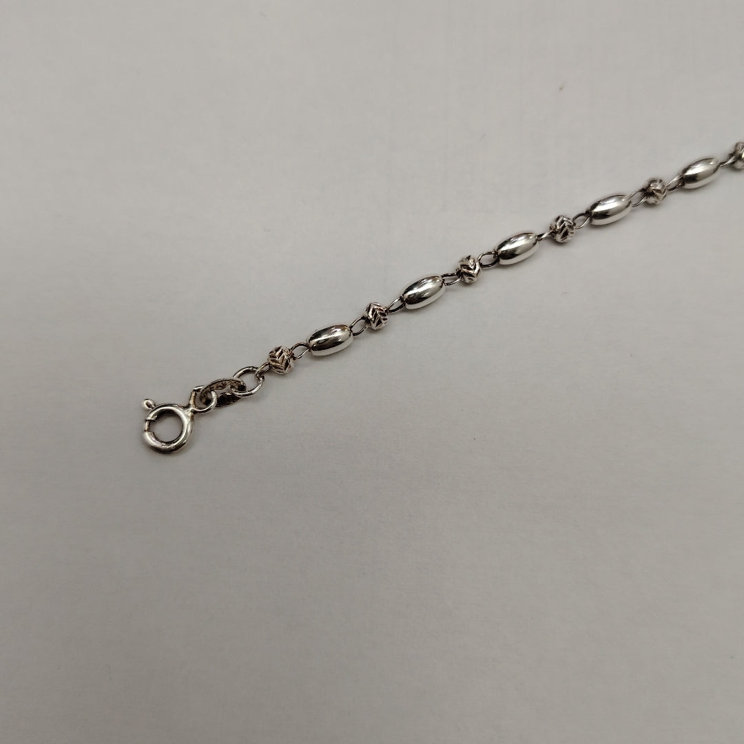 PULSERA TEJIDO INFINITO PLATA .925 18 CM 2.4 GR (NUEVO)