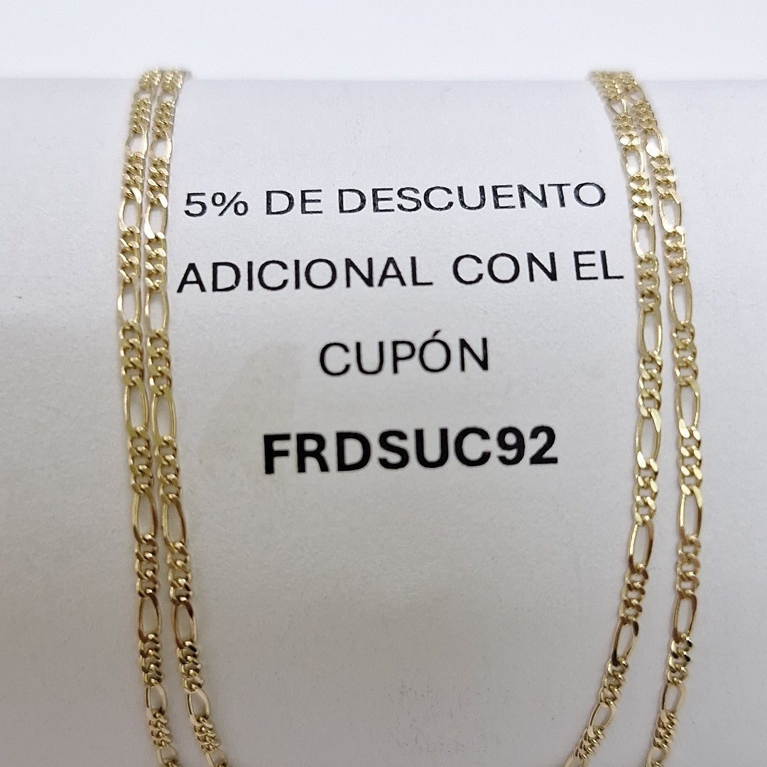 CADENAS TEJIDO 3X1 ORO 14K 55 CM 2.7 GR (NUEVO)