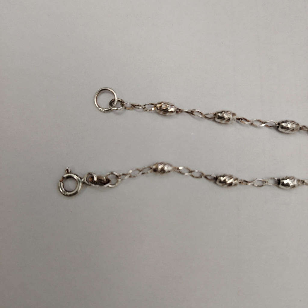 PULSERA TEJIDO CORAZON PLATA .925 18 CM 3.3 GR (NUEVO)